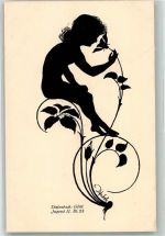 Jugend II Bl. 23 Elfe mit Blumen Verlag Teubner Diefenbach, K. W. 1911 Künstlerkarte