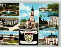 63150 W6056 Heusenstamm - Kirche St. Cäcilia Parkanlage Leibnitzstraße Reichwein-Schule Am Torbau Neubau Frankfurter Weg Schloss mit Schlossweiher