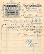 Rechnung Aug. Schnedes1904 Münster