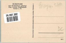 W3380 Goslar Kunstuhr aus Strohhalmen Aug. Lehrke Uhr