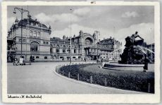 19053 O2750 Schwerin , Meckl - Am Bahnhof, Brunnen