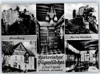 91344 W8551 Streitberg , Oberfr - Historische Pilgerstube der Alten Kurhausbrennerei Hans Hertlein, Streitburg, Ruine Neideck