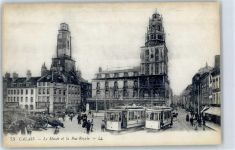 62100 Calais - Le Musee et la Rue Royalecalais Straßenbahn