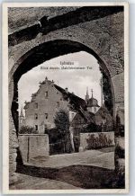 97346 W8715 Iphofen Gebrauchsspuren Blick durchs Mainbernheimer Tor
