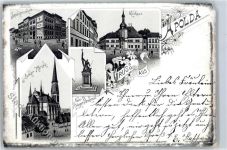 99510 O5320 Apolda - 1896 Rathaus Sophienschule Lutherkirche