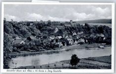 37688 W3472 Herstelle - Blick zur Abtei von Hl. Kreuz und Burg