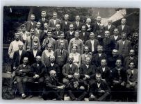 Männer Gruppenfoto Rauchen Krankenschwester Skat Privatfoto AK