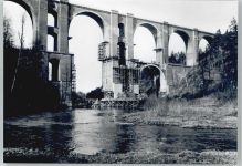 08543 O9903 Jocketa - Elstertalbrücke, Arbeiten am Brückenbogen Mitteletage 1949/1950