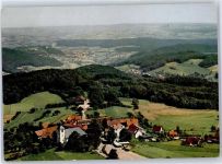 64397 W6101 Neunkirchen , Odenw - Ev. Kirche Fliegeraufnahme