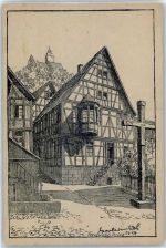 64747 W6127 Neustadt , Odenw Künstlerkarte Blick auf Breuberg