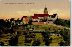 64747 W6127 Neustadt , Odenw Lithographie / Künstlerkarte Burg Breuberg