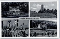 65399 W6229 Kiedrich , Rheingau - Kurhaus Burgruine Scharfenstein