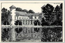 16818 O1950 Rheinsberg Künstlerkarte Schloss sign. Winkler