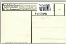 16818 O1950 Rheinsberg Künstlerkarte Schloss sign. Winkler