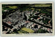 13700 Marignane Lithographie / Künstlerkarte Fliegeraufnahme