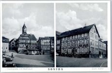 36205 W6443 Sontra - Marktplatz Rathaus