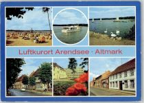 39619 O3552 Arendsee (Altmark) - Badestrand Arendsee Friedensstrasse Erholungsheim Waldheim