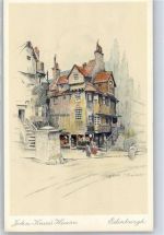 Edinburgh Künstlerkarte John Knoxs House