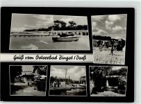 18374 O4241 Zingst , Ostseebad - Strand Milchbar Hafen Kurhaus
