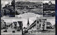 74821 W6950 Neckarelz - Kirche Neubugr Marktbrunnen