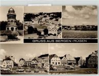 18528 O2330 Bergen , Rügen - Karl-Marx-Platz Auto Ernst-Moritz-Arndt-Turm
