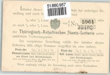 07778 O6904 Dornburg , Saale KEINE AK thüringisch-anhaltinische Staatslotterie Los