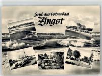 18374 O4241 Zingst , Ostseebad - Badestrand HO-Strandcafe Milchbar Hafen