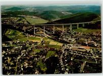 57072 W5900 Eiserfeld - Eisenbahn Brücke Fliegeraufnahme Siegtal