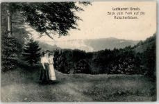 78147 W7741 Urach , Baden - 1909 Blick vom Park auf die Rutschenfelsen