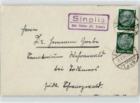 34582 W3587 Singlis - Landpoststempel