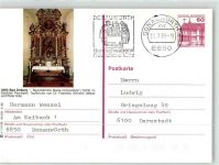 33014 W3490 Bad Driburg Ganzsache Barockkirche Maria Himmelfahrt innen