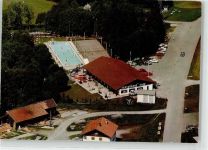 87484 W8964 Nesselwang - Fliegeraufnahme Gasthaus Weinstube Cafe Wildbach Klause Schwimmbad