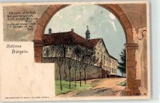 79418 W7846 Schliengen Künstlerkarte Schloss Bürgeln sign. H. Daur