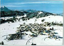 87466 W8967 Mittelberg b Oy Winter Wintersportplatz mit Berg Grünten und Allgäuer Hörnergruppe