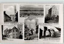 88677 W7778 Markdorf , Baden - Pfarrkirche Ev. Kirche Hexenturm Gasthaus Walser Schlossturm