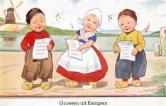 8261 Kampen - Kampen (Niederlande) Leporello Trachten, Windmühle I-II (fleckig VS)