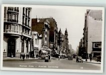 Buenos Aires - Avenida Corrientes Omnibus Oldtimer Verkehrspolizist