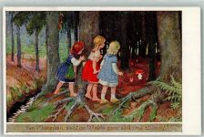 Fliegenpilz Kinder Wald Bach Eichhörnchen Ein Männlein steht im Walde Märchen