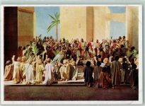 W8103 Oberammergau Einzug Jerusalem Palmwedel Esel Jesus No.109 Passionsspiel 1950