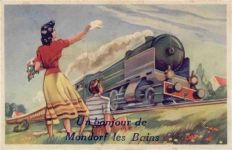 Mondorf-les-Bains - Mondorf (Luxemburg) Leporello, Eisenbahn II (Marke entfernt)