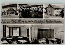 75328 W7542 Schömberg b Neuenbürg, Württ Gebrauchsspuren Cafe Burkhardt