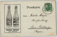 W7342 Bad Ditzenbach Ditzenbacher Sauerbrunnen Versandtkarte Getränk alkoholfrei 1913