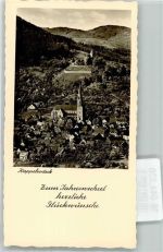 77876 W7594 Kappelrodeck Foto AK Panorama des Ortes mit St. Nikolaus Kirche Neujahr