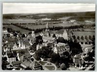 72488 W7480 Sigmaringen Foto AK Fliegeraufnahme des Ortes mit Hohenzollernschloss