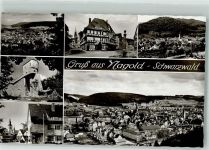 72202 W7270 Nagold Foto AK Burg Hohen-Nagold Hotel Post