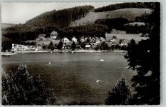 79859 W7826 Schluchsee Foto AK Panorama des Ortes mit Campingplatz am See