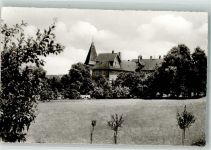 75334 W7541 Schwann Foto AK Schulhaus Ev. Kirche