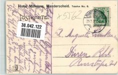 54531 W5562 Niedermanderscheid , Eifel 1907 Foto AK Burg