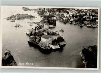 Savonlinna 1952 Foto AK Burg Fliegeraufnahme