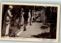 Corfu Kerkyra Foto AK Denkmal Garten Achilleion